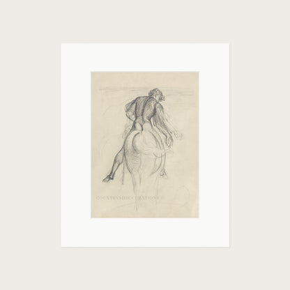Equestrian Horse and Rider Sketch Art Print
