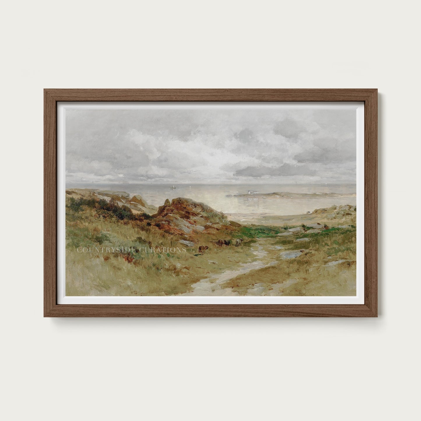 Coastal Dunes Path Landscape Oil Painting Print