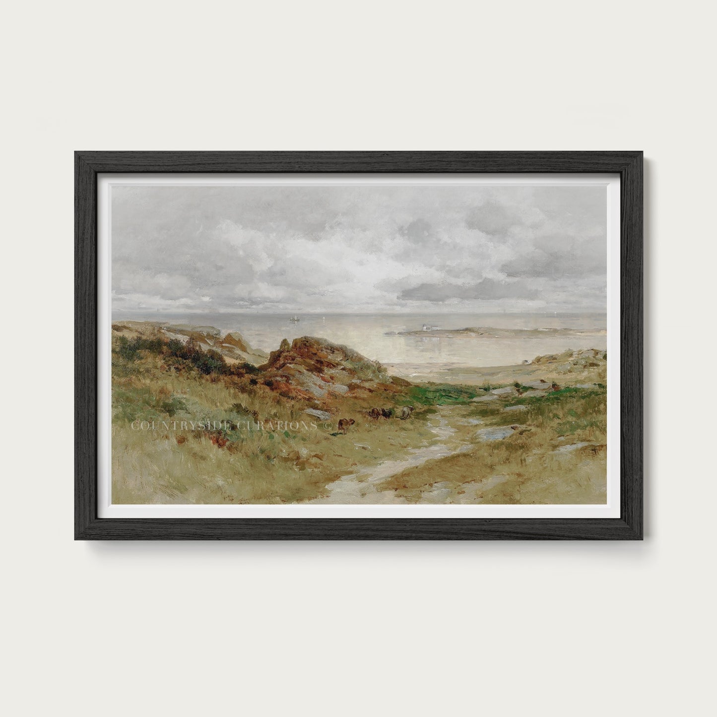 Coastal Dunes Path Landscape Oil Painting Print