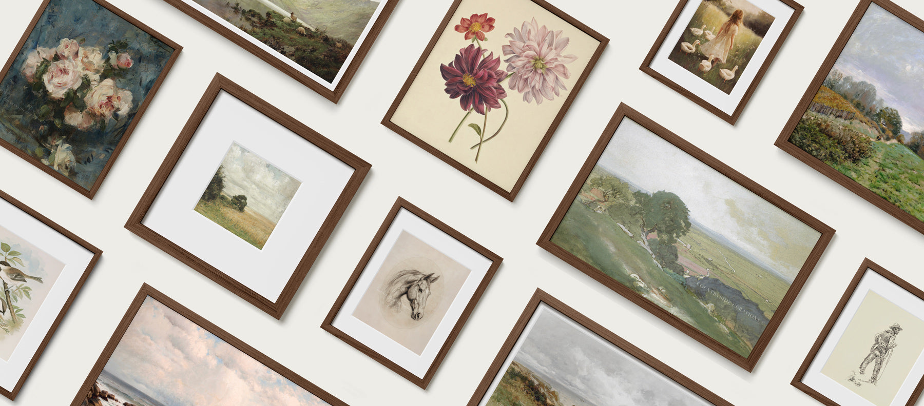 modern cottage aesthetic gallery wall prints