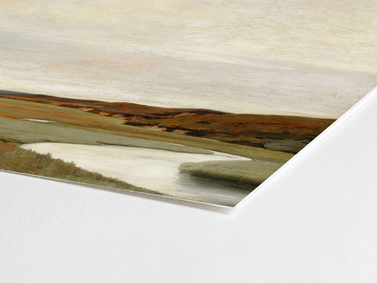 Western Landscape Oil Painting Print Winding River Plains
